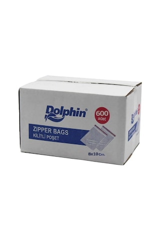 Dolphin Kilitli Şeffaf Buzdolabı Kilitli Saklama Poşeti Torba 1000'li 8 x 10 CM