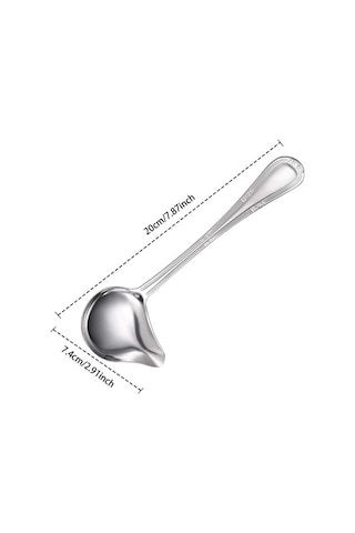 Fastbuy 18/10 Gümüş Paslanmaz Çelik Küçük Kepçe Sos Kepçesi - Soslar Ve Et Suları İçin