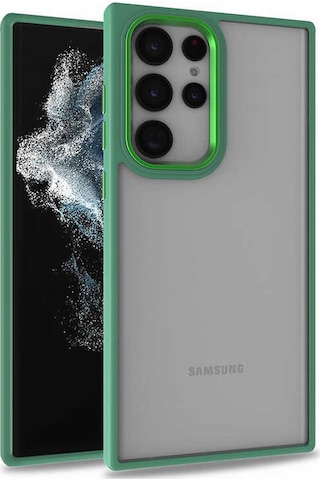 Ardemix Galaxy Uyumlu S22 Ultra Uyumlu Flora Kılıf-yeşil Yeşil