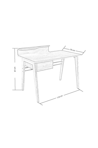 U-Turn Çalışma Masası - Ceviz
