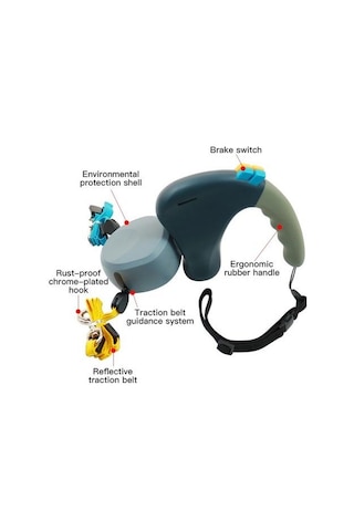 Soulader Güçlü Ve Dayanıklı Uzun Otomatik Geri Çekmeli Tasma Büyük Irk Köpekler İçin Naylon İpli Profesyonel Pet Yürüyüş Tasması Gezdirme Oltası