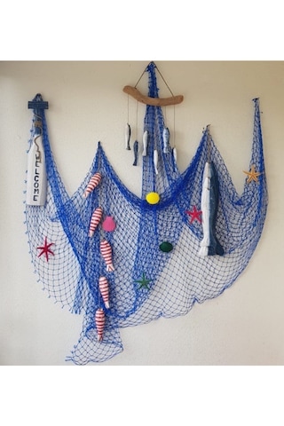 Dekoratif Balık Ağı Saks Mavi 2,5 X 2,5