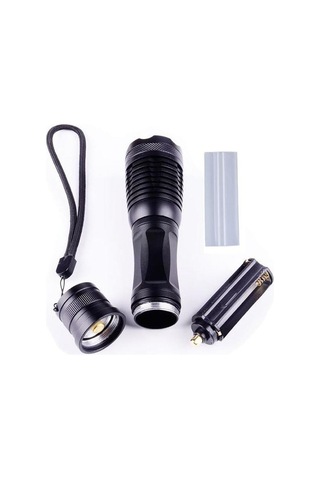 Valkyrie Çift Işık Dual Uv Mor Işık Ve Xml-t6 2000 Lümens El Feneri Siyah