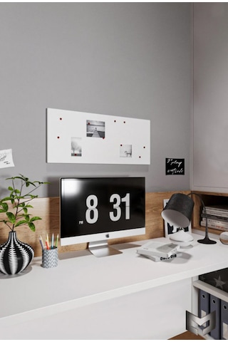 Yiğit Metal Mıknatıslı Pano Beyaz Ofis/çalışma Odası İçin Mıknatıs Hediyeli Metal Magnet Hatıra Panosu 24 x 70 CM
