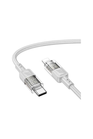 Hoco U129 Transparan Type-c To Lightning Data Ve Şarj Kablosu 1m- 5775