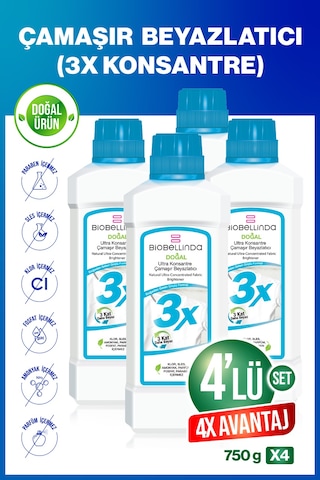 Ultra Konsantre Çamaşır Beyazlatıcı 3x 4 Lü Set Diğer