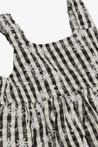 Escabel Kız Çocuk Elbise Çiçek Nakışlı Pötikare Desenli 5-9 Yaş, Siyah-siyah Siyah