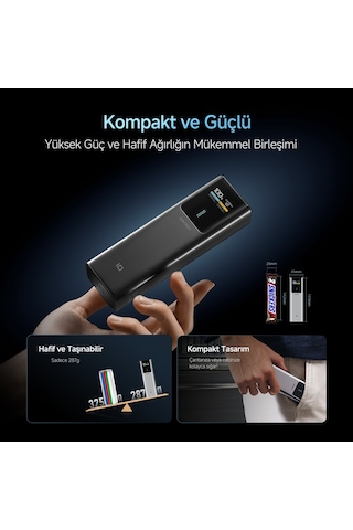 Cuktech 10 Powerbank 10000 Mah 150 W Pd3.1 Süper Hızlı Şarj 2 P Siyah