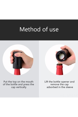 Ulzyvf Pratik Şişe Açacağı - Kolay Kullanım Siyah Bira, Şarap Ve Soda Kapakları İçin Siyah