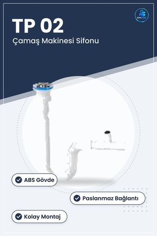 Çamaşır Çıkışlı Sifon Tp Abs Paslanmaz Bağlantılı Banyo Tesisatı