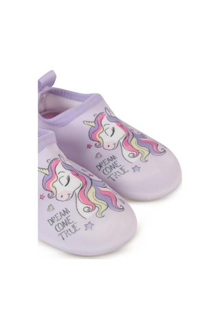Civil Girls Unicorn Baskılı Tabanlı 20-24 Numara Deniz Ayakkabısı - Lila