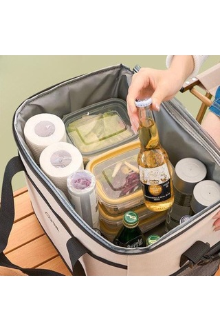 Wtempo Yalıtım Kutusu Isı Yalıtım Çantası Arabaya Monte Buzdolabı Açık Buz Torbası Taşınabilir Büyük Kapasiteli Ev Soğuk Yalıtım Çantası Koyu Mavi