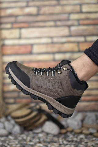 X-step X6 Vizyon Termal Kürklü Kışlık Erkek Bot Ayakkabı Vizon