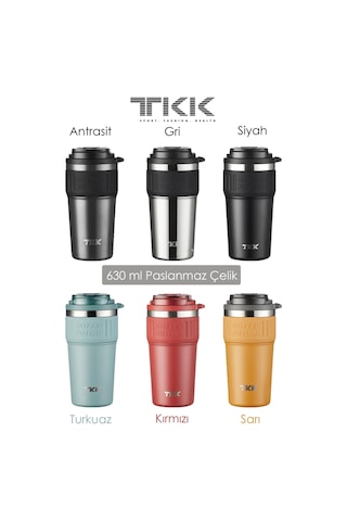 Tkk 630 Ml Özel Seri Çelik Mug Kahve Bardağı Pipetli/rahat İçim 6 Saat Sıcak/12 Saat Soğuk Termos -2023 630ml 001
