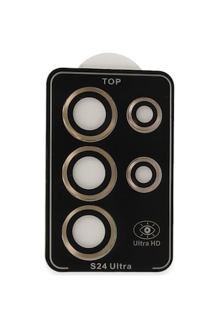 Joko - 867 - Samsung Galaxy Uyumlu S23 Ultra Pvd Metal Kamera Lens - Glblseme - - Gold