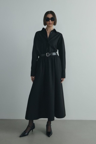 Suud Collection Siyah Camila Kloş Etek