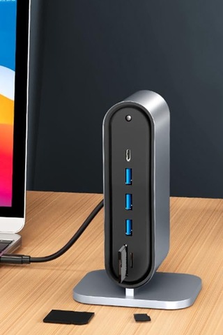 Profesyonel Hub 12in1 4k Hdmı Vga Usb 3.0 Rj45 100mbps Sd Kart Okuyucu 3.5mm Ses 100w Hızlı Şarj