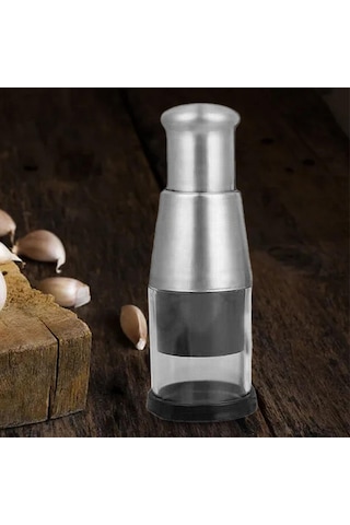 Homyl Preslenmiş Sarımsak Kıyıcı Gıda Kıyma Makinesi Siyah Gümüş