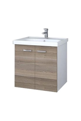 Turkuaz Frame Etajerli Lavabo 60X45 Cm Ve Terra Banyo Dolabı Çok Renkli