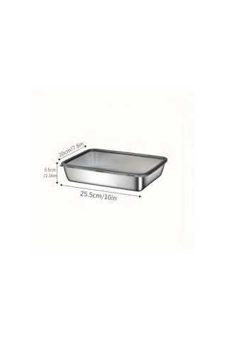 River World 5 Cm X 20 Cm X 20 Cm Ebatında Saklama Ve Paslanmaz Çelik Fırın Kabı Çok Renkli