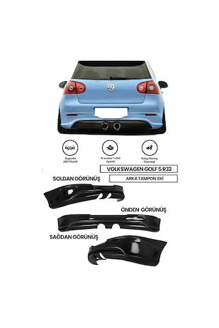 Volkswagen Golf 5 Uyumlu R32 Arka Ek Plastik