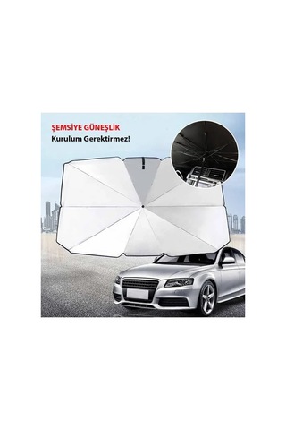 Magicool Araba Güneş Gölge Koruyucu Şemsiye Oto Ön Cam Güneşlik 145cm 79cm