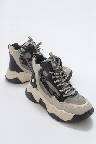 Luvishoes Olıvıa Buz Siyah Multi Kadın Spor Bot Buz Gri - Siyah
