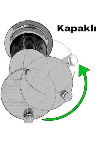 Kapaklı Çelik Kapı Dürbünü Mat Siyah 60-90 Mm
