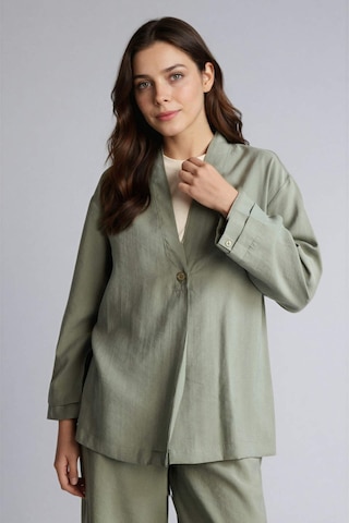 Defacto Regular Fıt V Yaka Modal Kimono H0673ax26spkh461 Haki-kh461