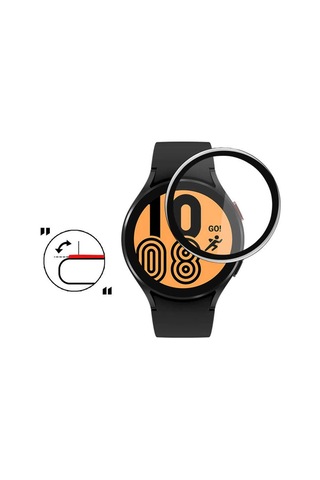 Samsung Uyumlu Galaxy Watch 4 40mm Mtr Pmma Pet Saat Ekran Koruyucu - Siyah