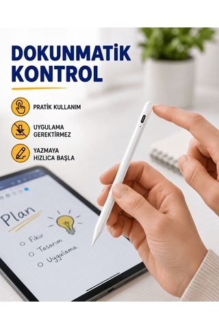 Yüksek Hassasiyetli Eğim Sensörlü Dijital Kalem Usb-c Hızlı Şarjlı Yeni Nesil - Akyıcff7d60499fa1f7349fb56eauw07