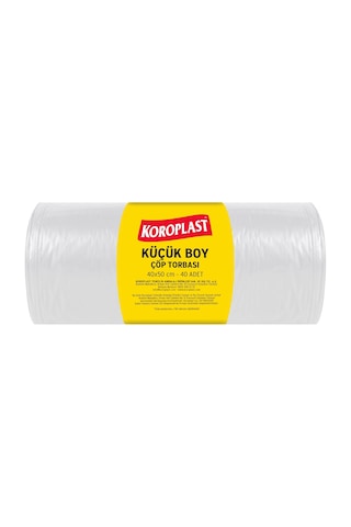 Küçük Boy Çöp Poşeti 40x50 Cm 40 Adet, Sızdırmaz Ve Yırtılmaz, Ekonomik Çöp Torbası, Geri Dönüştürülebilir Atık Torbası, Doğa Dostu, Sürdürülebilir Dayanıklı Çöp Poşeti