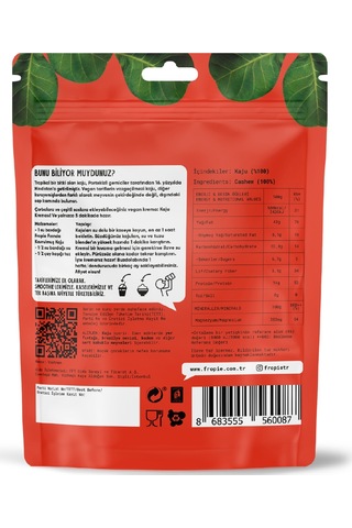 Fropie Yağsız Fırında Kavrulmuş Kaju 6 x 75 G