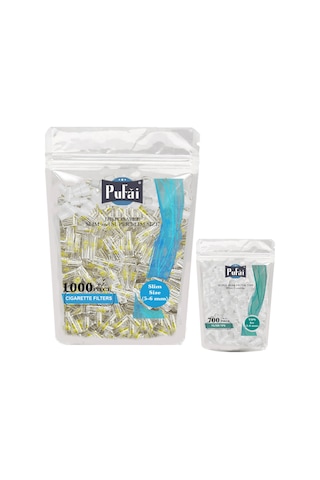 Pufai Slim & Super Slim Filtreli Ağızlık 5 - 6 MM 1000'li + Süper Slim 5 - 6 MM Adaptör 700'lü