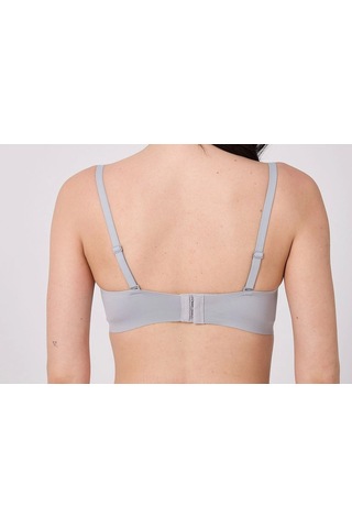 Freshness Msf05 Destekli V Dekolte Lazer Kesim Sütyen Gri