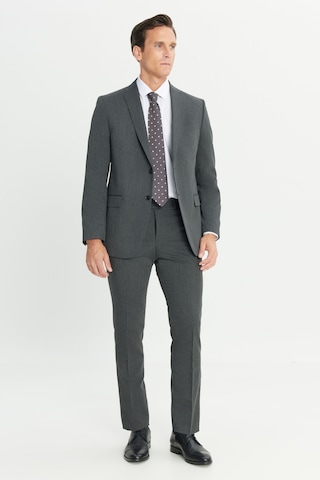 Erkek Antrasıt Slim Fit Dar Kesim Mono Yaka Takım Elbise Antrasit