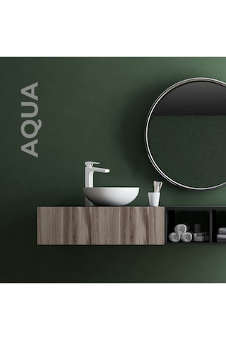 Newarc Aqua Çanak Tipi Yüksek Lavabo Bataryası Beyaz