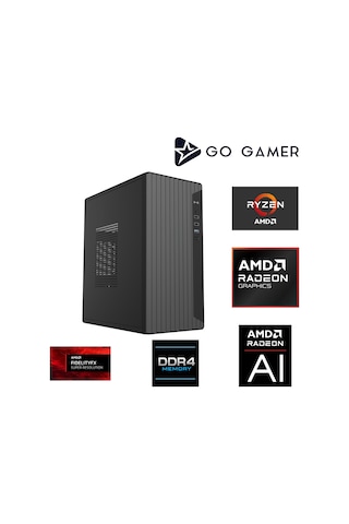 Go Gamer AE09 R3-3200G 16 GB 512 GB SSD Free Dos Oem Paket Masaüstü Oyuncu Bilgisayarı