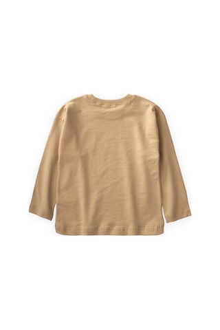 Cigit Etiket Detaylı Mevsimlik T-shırt 2-10 Yaş Kavun Turuncu