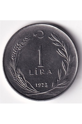 1 Lira 1973 Çil Eski Madeni Para