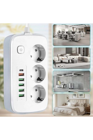 Power Socket Uzatma Kablosu, Grup Priz Uzatma Kablosu, Akım Korumalı Uzatma Kablosu 0-2