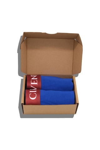 Cielo Venti Night Collection 2'li Organik Pamuk Erkek Boxer Mavi