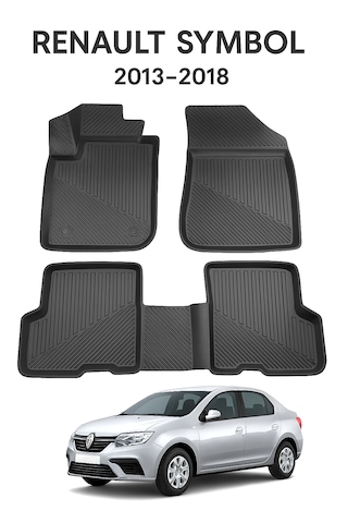 Renault Symbol 2013-2018 Uyumlu 3d Oto Paspas Premium