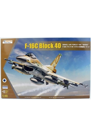 Kinetic K48129 1/48 F-16c Block 40 Israeli Air Force - Barak Savaş Uçağı, Plastik Model Kiti