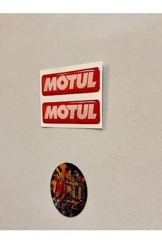 Motül Damla Etiket Jdm Araba-motosiklet Cam Damla Etiket Kabartmalı Epoksi 6x2cm 2 Adet Kırmızı