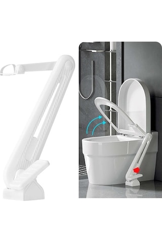 Trendooze Klozet Kaldırıcı Pedalı Evrensel Fotoselli Beyaz Banyo Kullanımı İçin Beyaz