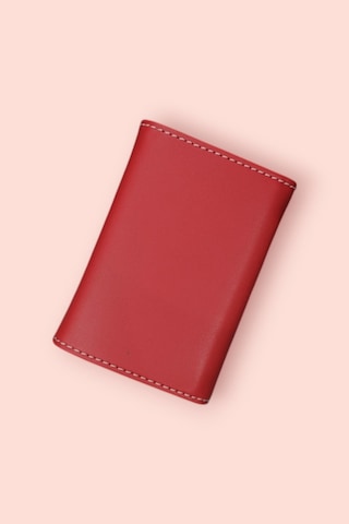 Modica Paris - Vegan Deri Akordiyon Kartlık Cüzdan Şıklık Ve Fonksiyonun Buluştuğu Kusursuz Tasarım Kırmızı