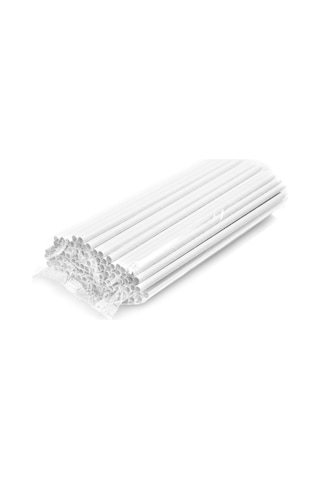 Kağıt Pipet Beyaz Sargısız 6x195mm 100 Adet 100 Adet