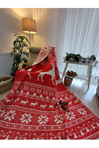 Tek Kişilik Battaniye Pamuklu Yeni Yıl Battaniyesi