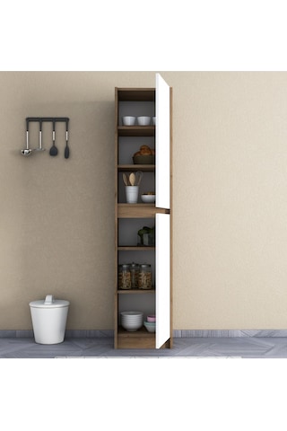 Umg Mobilya Patentli Astira Kulpsuz Boy Dolabı, Mutfak Dolabı, Ayakkabılık, Kiler/banyo Dolabı, Elbise Dolabı Beyaz - Meşe